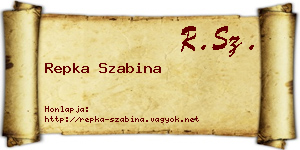 Repka Szabina névjegykártya